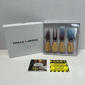 STELLA ARTOIS Cheese Knife Set NWOT gift